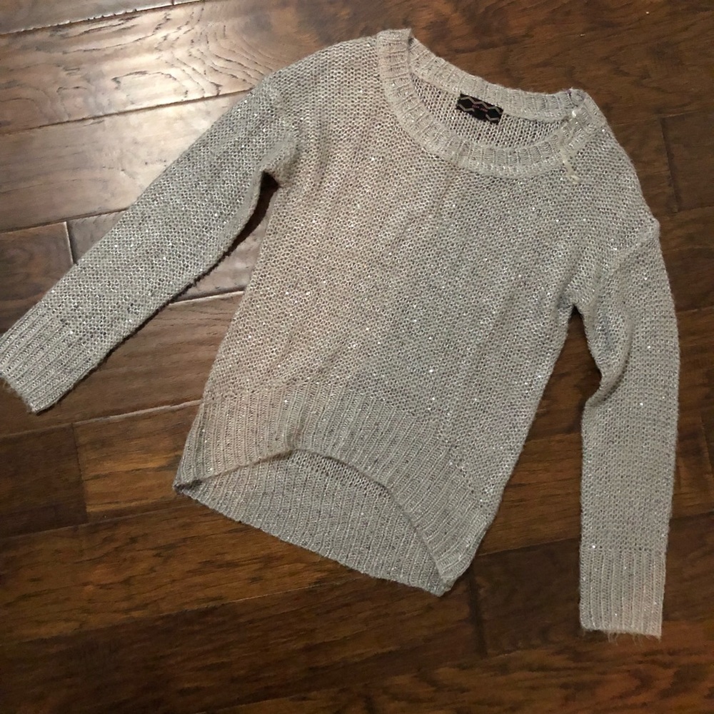 Grey sequin sweater